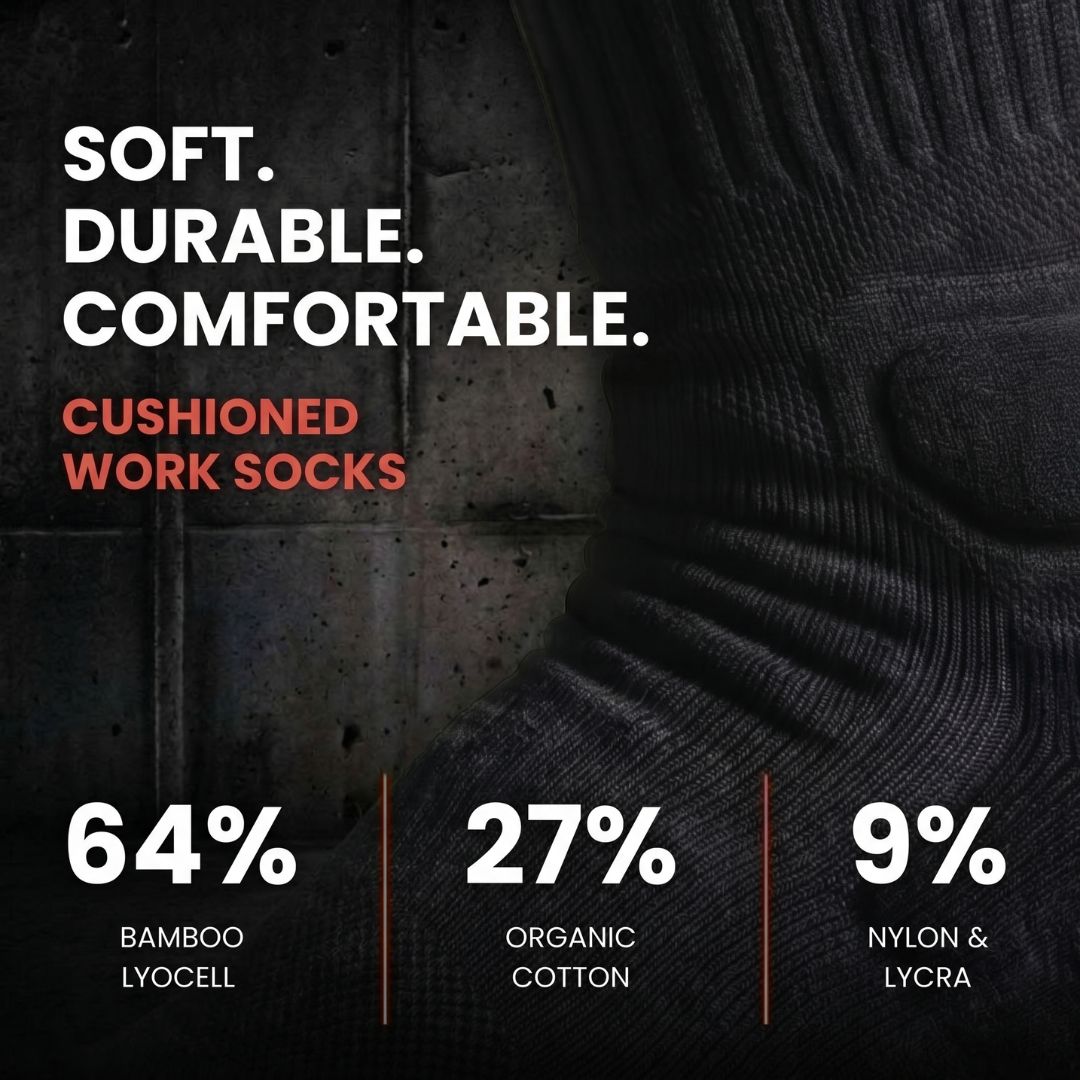 Crew Bamboo Fiber Work Socks - CalderWood