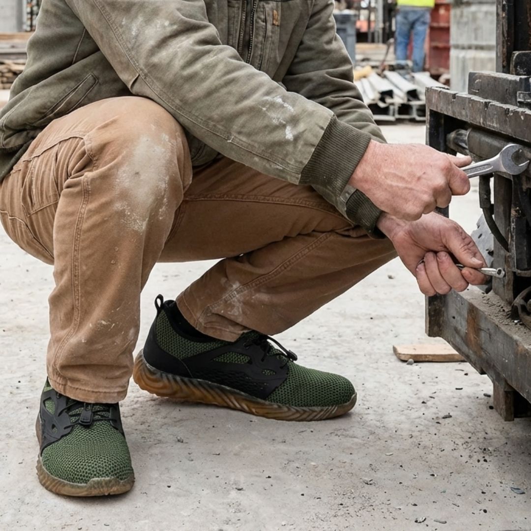 AirShield™ Breathable Steel-Toe Work Shoes - CalderWood