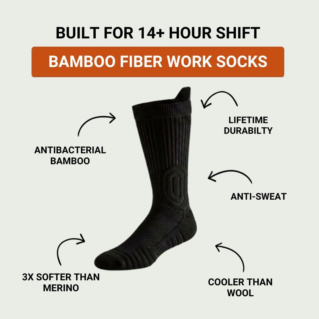 Boots Bamboo Fiber Work Socks - CalderWood