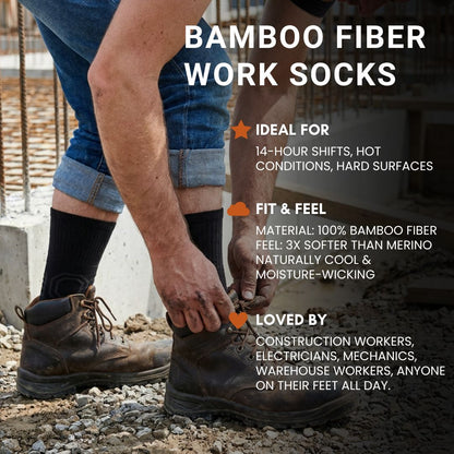 Crew - Bamboo Fiber Work Socks
