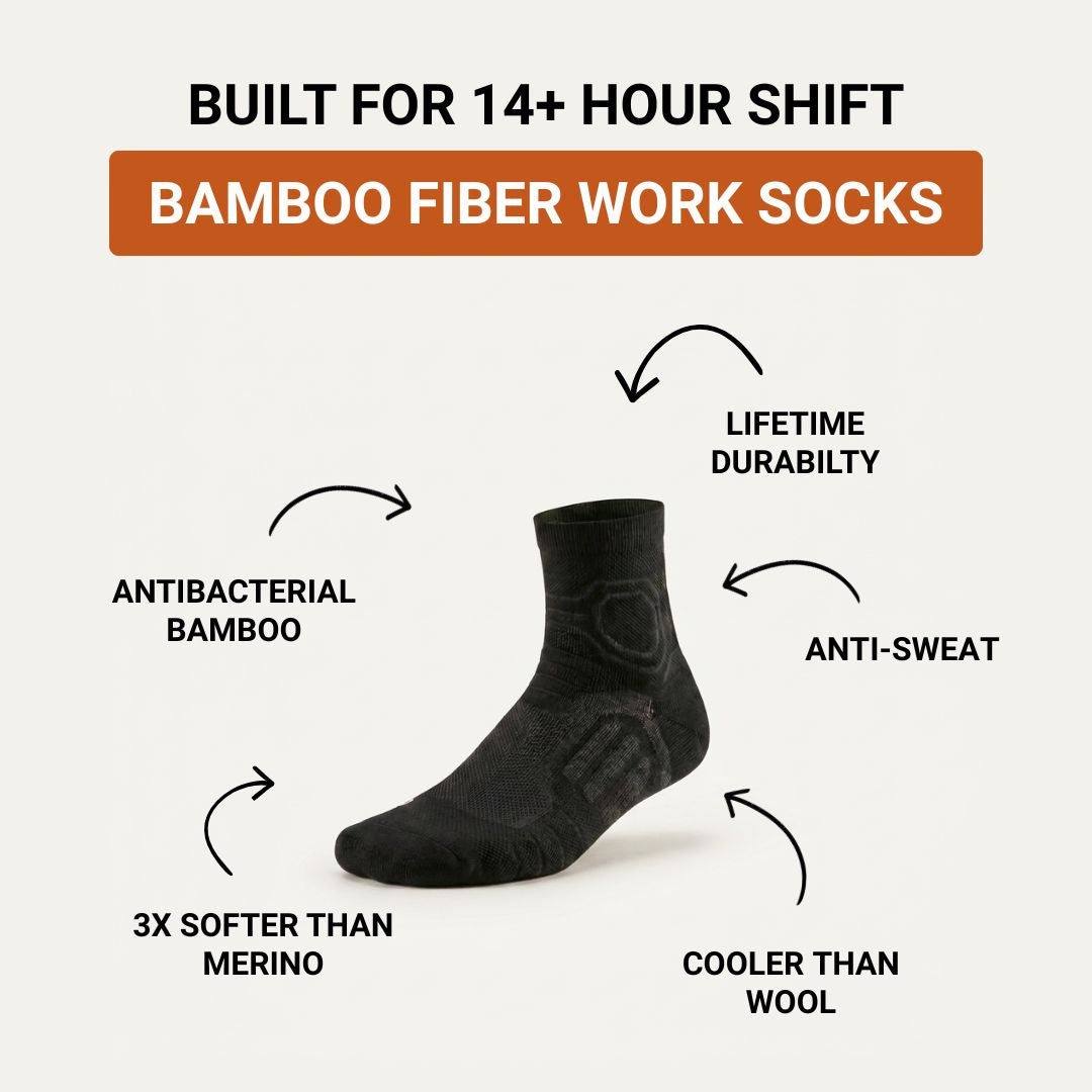 Ankle - Bamboo Fiber Work Socks