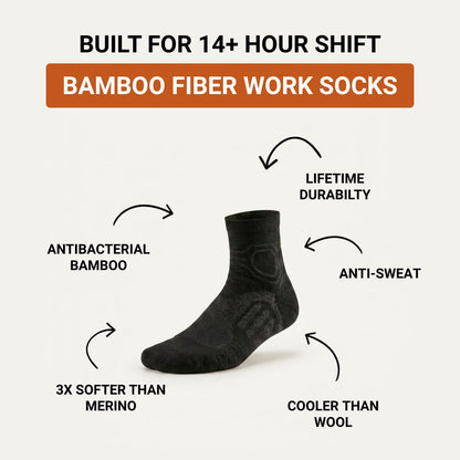 Ankle - Bamboo Fiber Work Socks