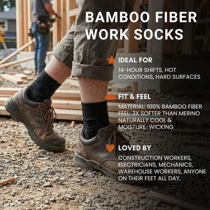 Ankle - Bamboo Fiber Work Socks