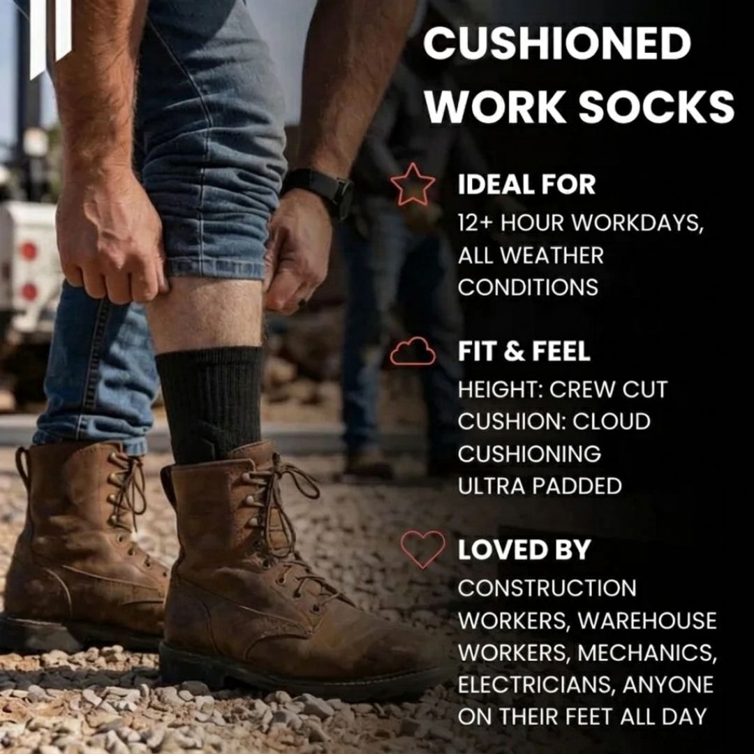 Crew Bamboo Fiber Work Socks - CalderWood